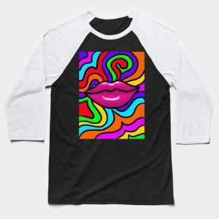 Psychodelic Lips Baseball T-Shirt